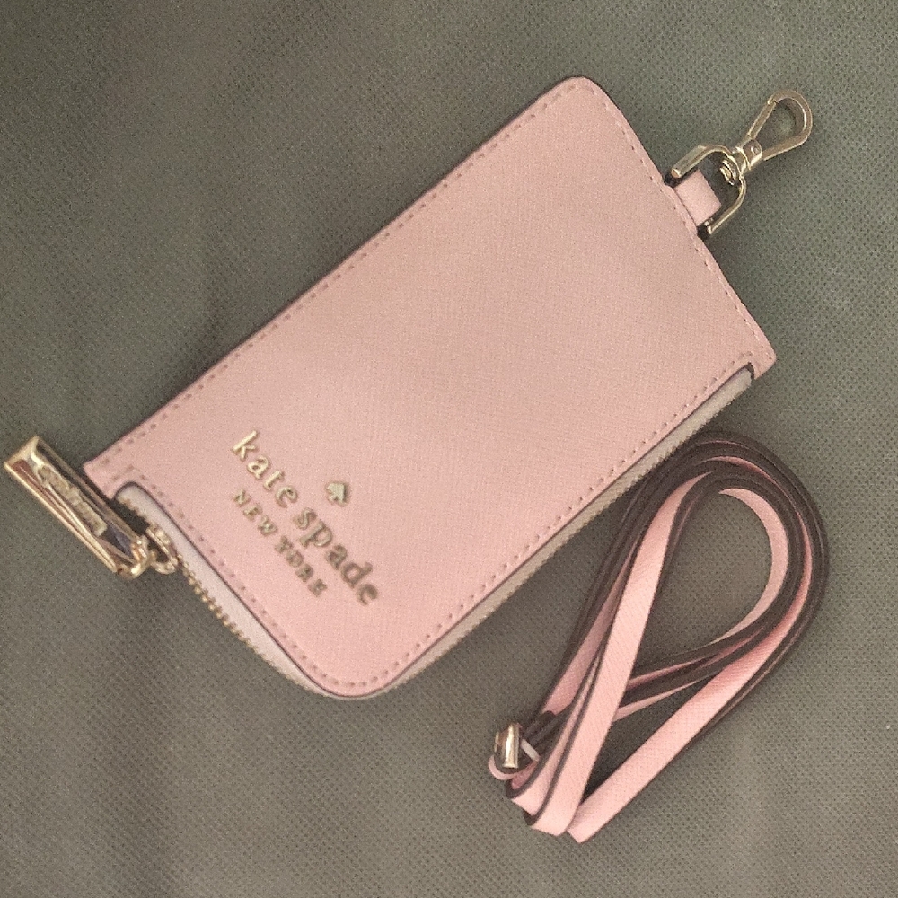 Kate Spade Blush Card Holder with Strap